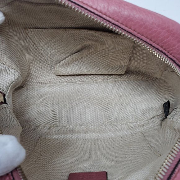 Auth Gucci Soho Disco Camera Leather Crossbody Bag - Picture 13 of 15